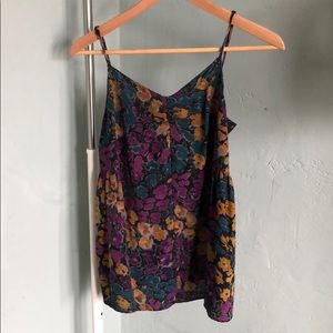 Madewell silk floral tank, S